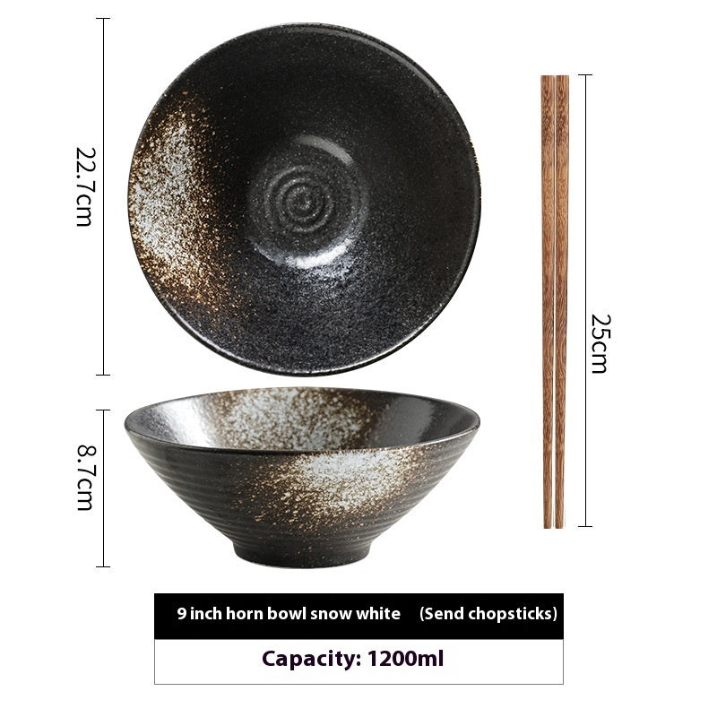 Bol à ramen japonais en grès céramique – Avec baguettes incluses