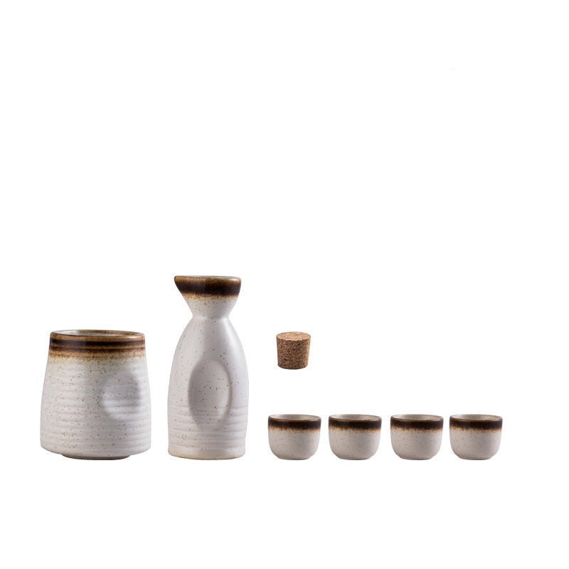 Set à saké japonais en céramique – Avec chauffe-saké ou plateau