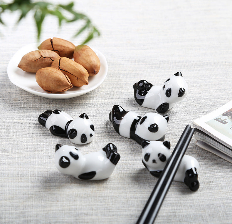 Repose-baguettes panda en porcelaine – Accessoire de table japonais mignon