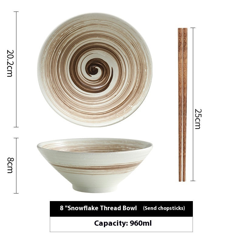Bol à ramen japonais en grès céramique – Avec baguettes incluses