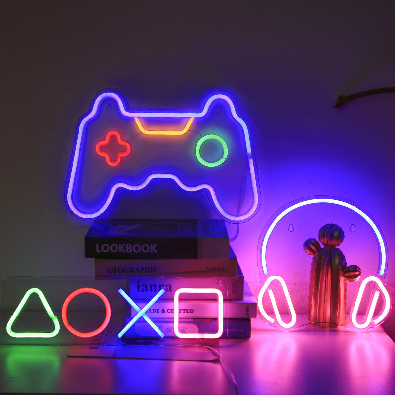 Lampe Néon LED Gaming – Symboles Playstation