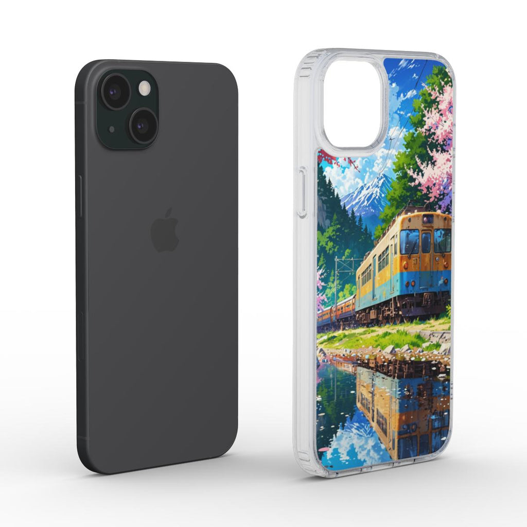 Coque Train Japonais – Mont Fuji & Cerisiers en Fleurs