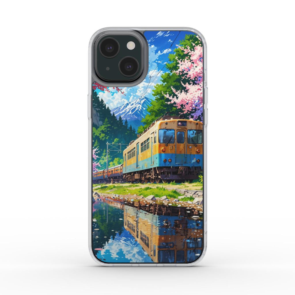 Coque Train Japonais – Mont Fuji & Cerisiers en Fleurs