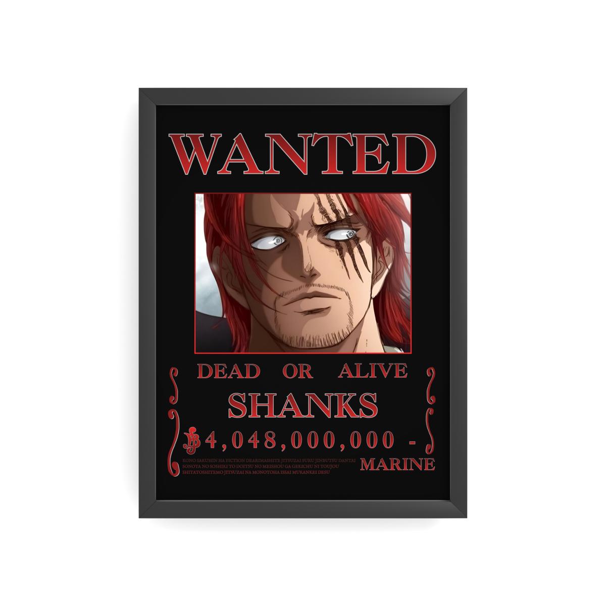 Affiche Wanted — Shanks le Roux