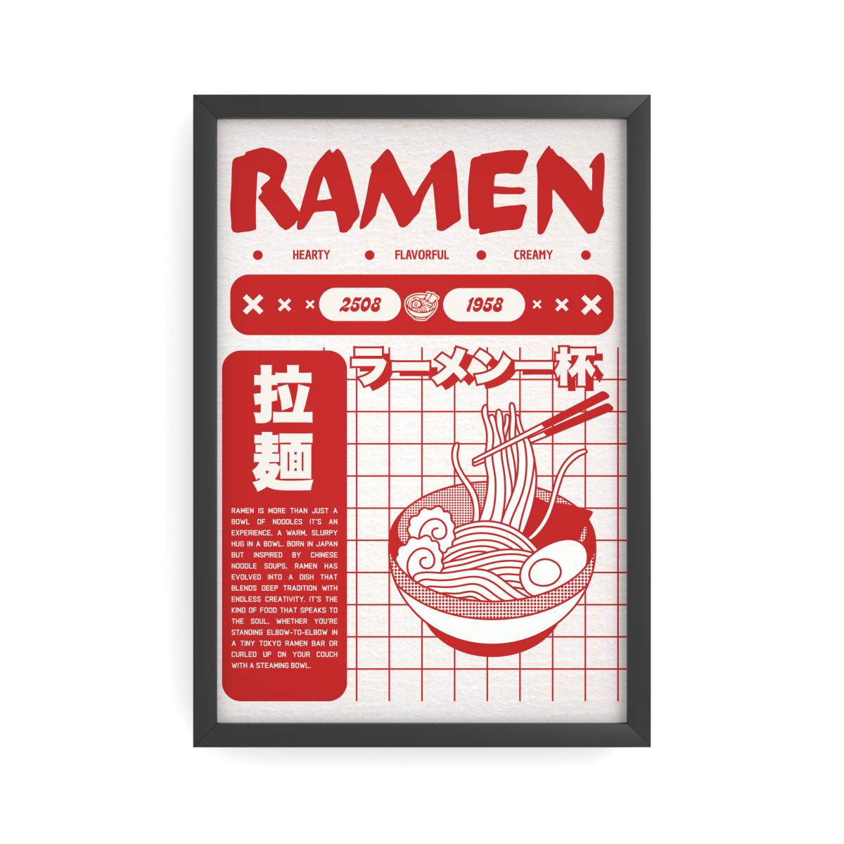 RAMEN — Graphic Japanese Poster Red Edition (40*60cm)