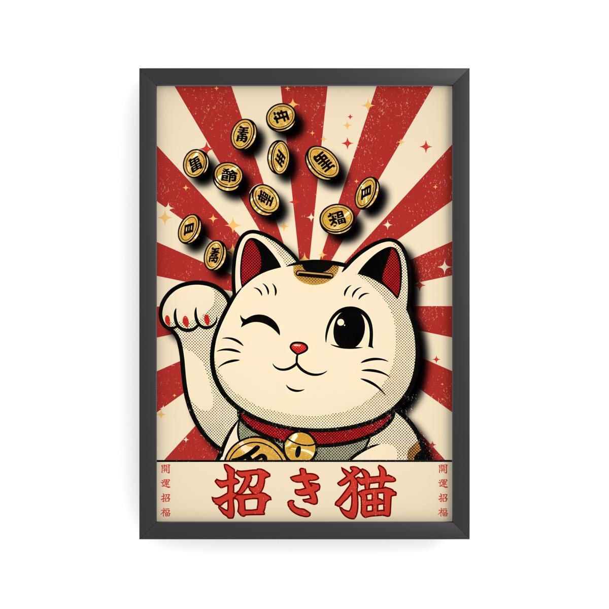 MANEKI NEKO — Lucky Cat | Japanese Retro Poster 40*60cm
