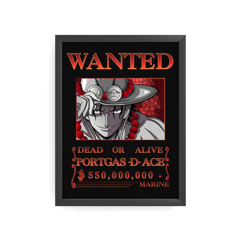 Affiche Wanted — Portgas D. Ace