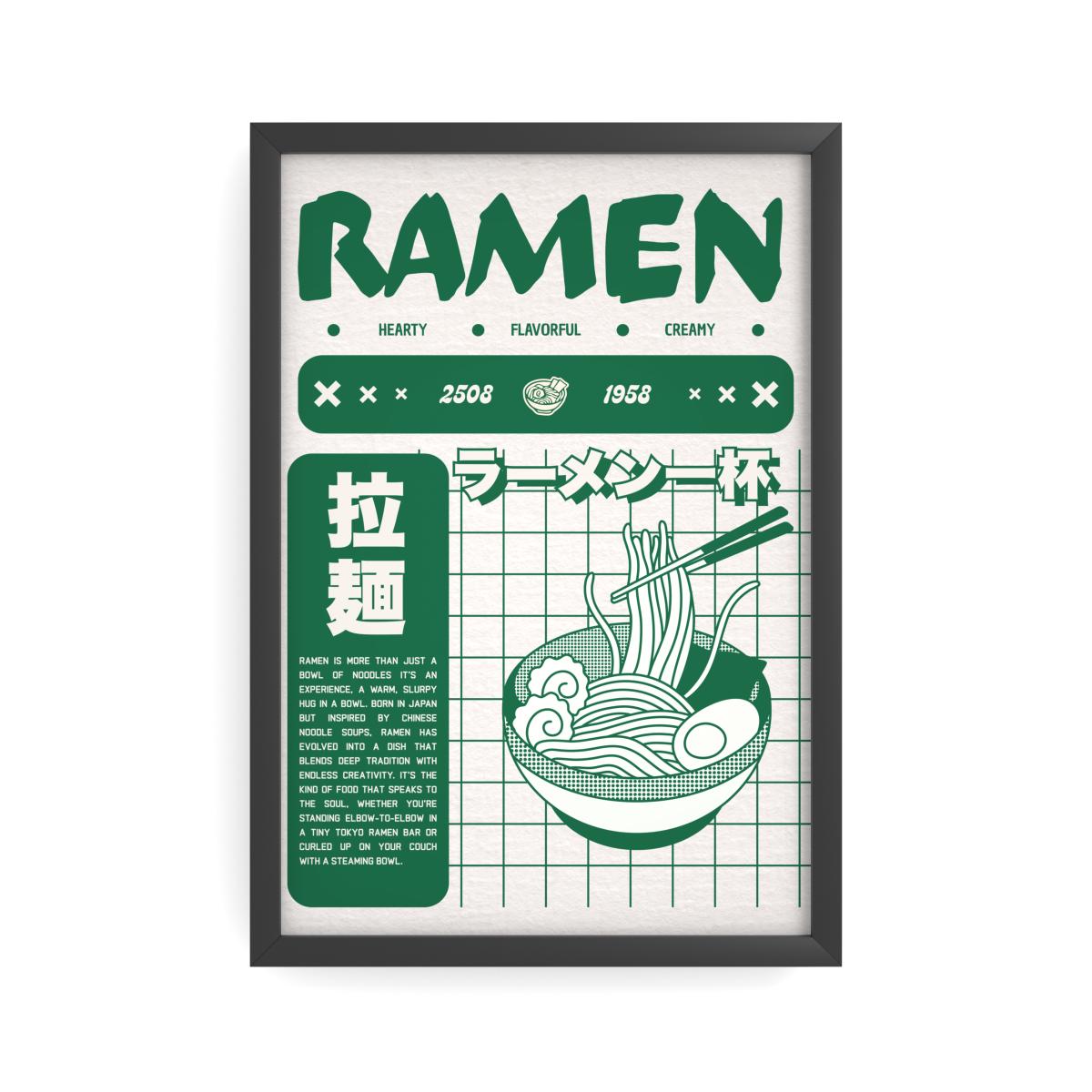 RAMEN — Graphic Japanese Poster Green Edition (40*60cm)
