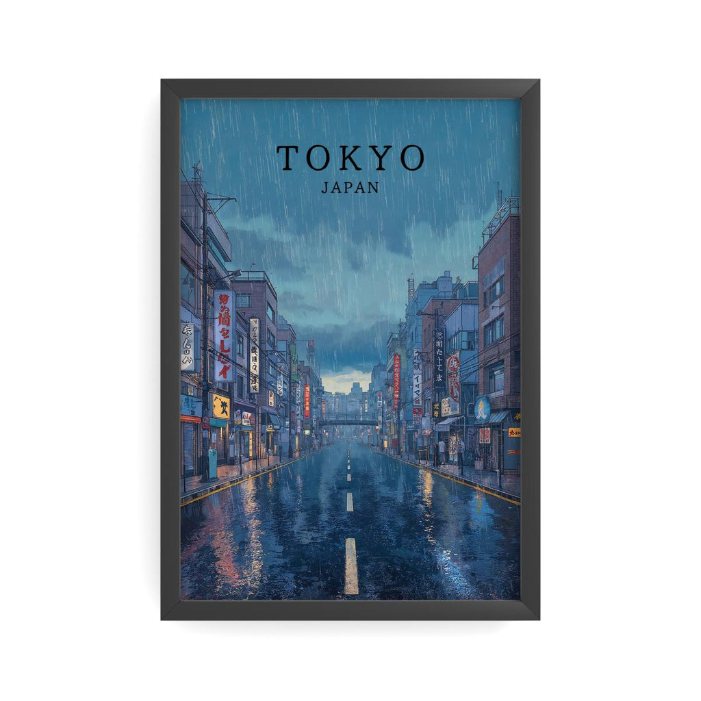 Tokyo — Sous la pluie (40x60cm)
