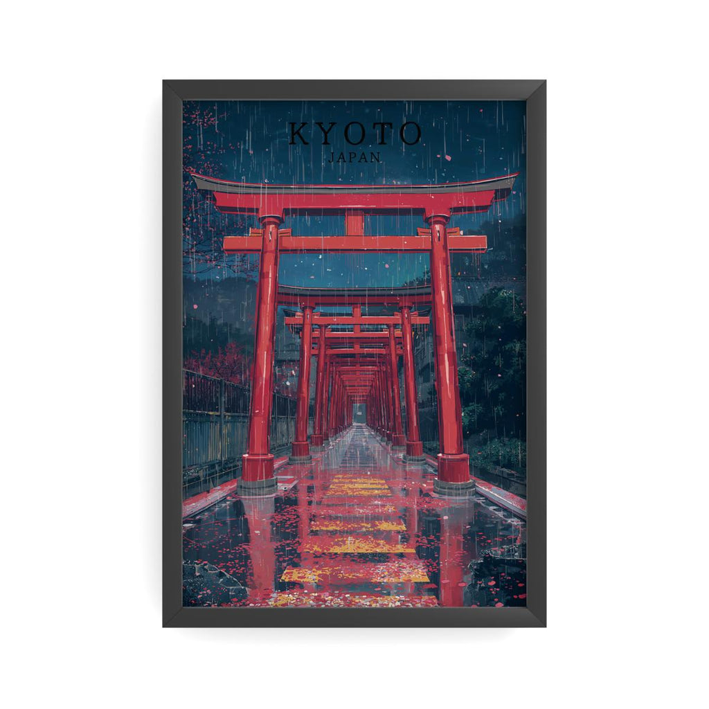 KYOTO — Torii sous la pluie (40x60cm)