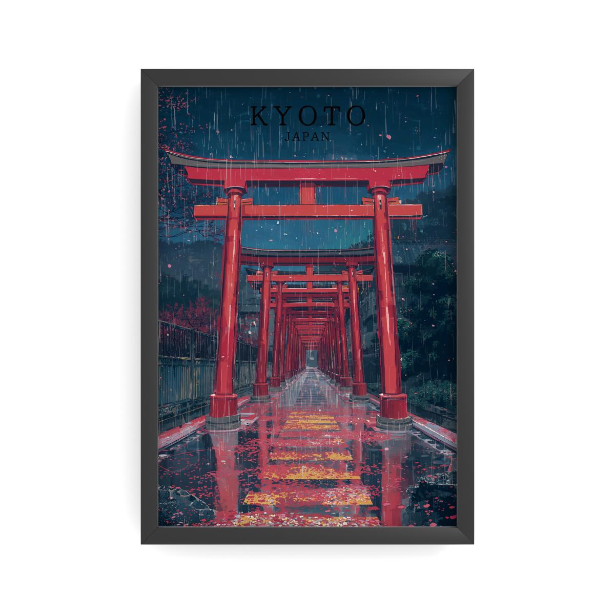 KYOTO — Torii sous la pluie (40x60cm)