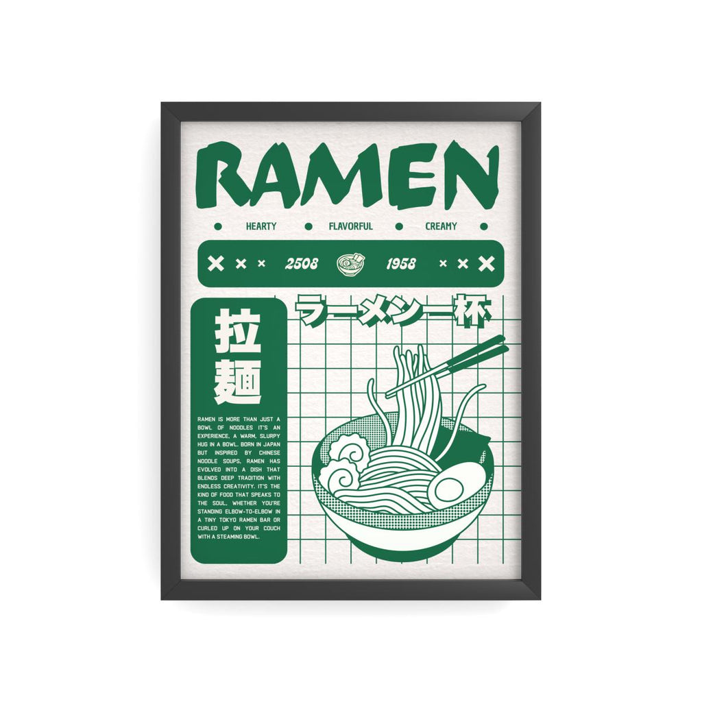 RAMEN — Graphic Japanese Poster Green Edition (50*70cm)