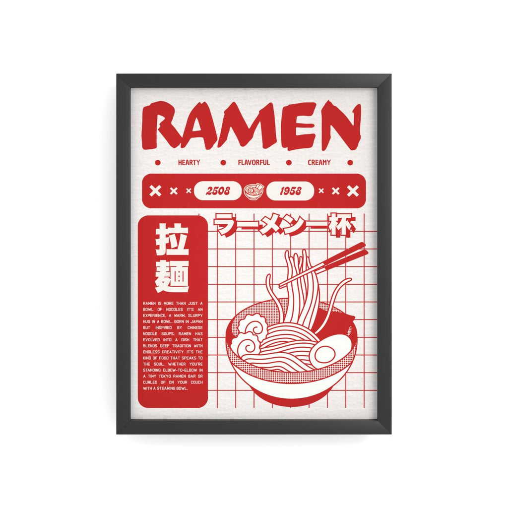 RAMEN — Graphic Japanese Poster Red Edition (50*70cm)