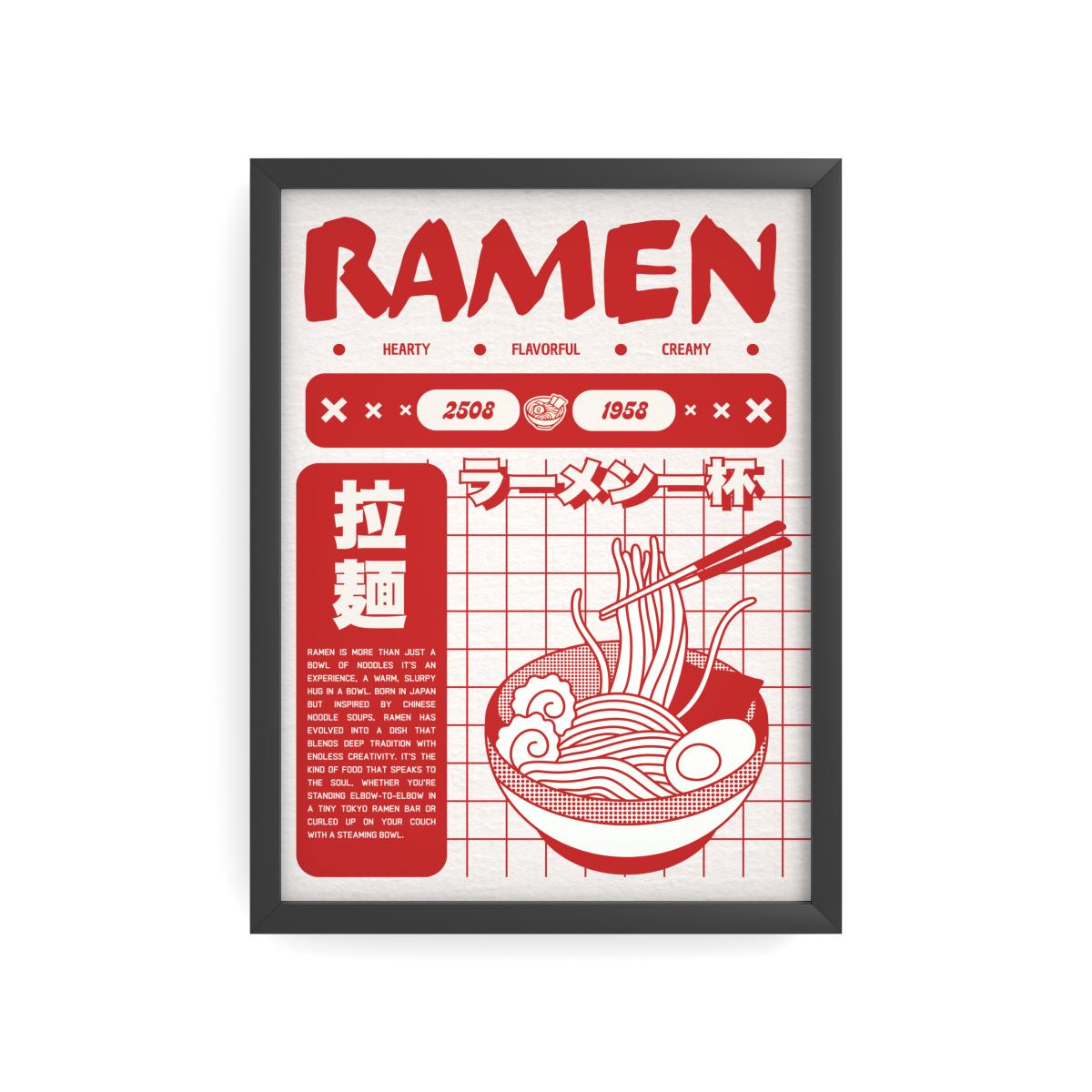 RAMEN — Graphic Japanese Poster Red Edition (50*70cm)