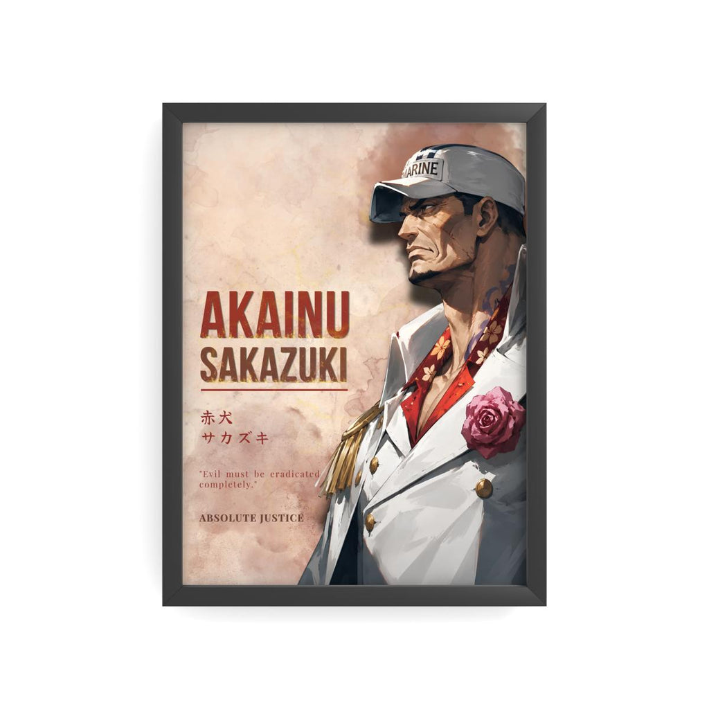 AKAINU — Absolute Justice | One Piece Poster