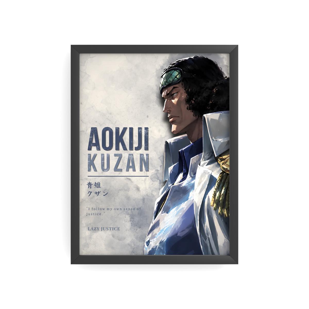 AOKIJI — Lazy Justice | One Piece Poster