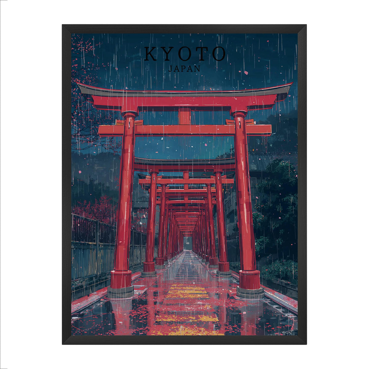 KYOTO — Torii sous la pluie