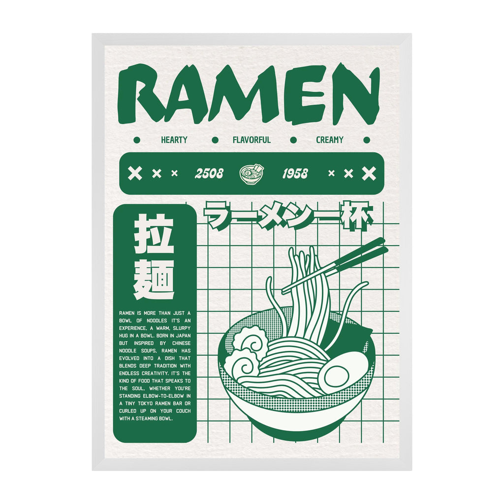 RAMEN — Graphic Japanese Poster (Green Edition)
