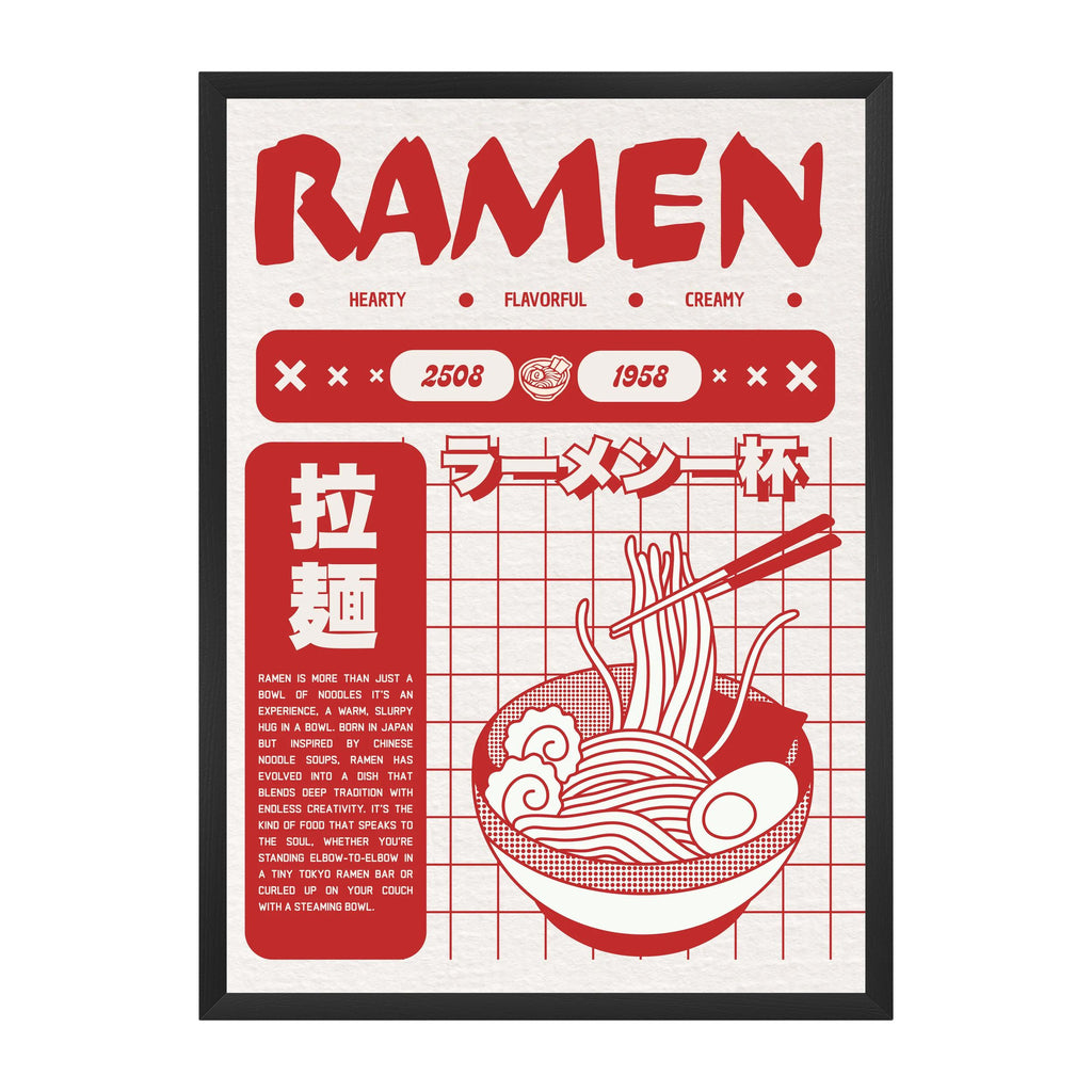 RAMEN — Graphic Japanese Poster (Red Edition)