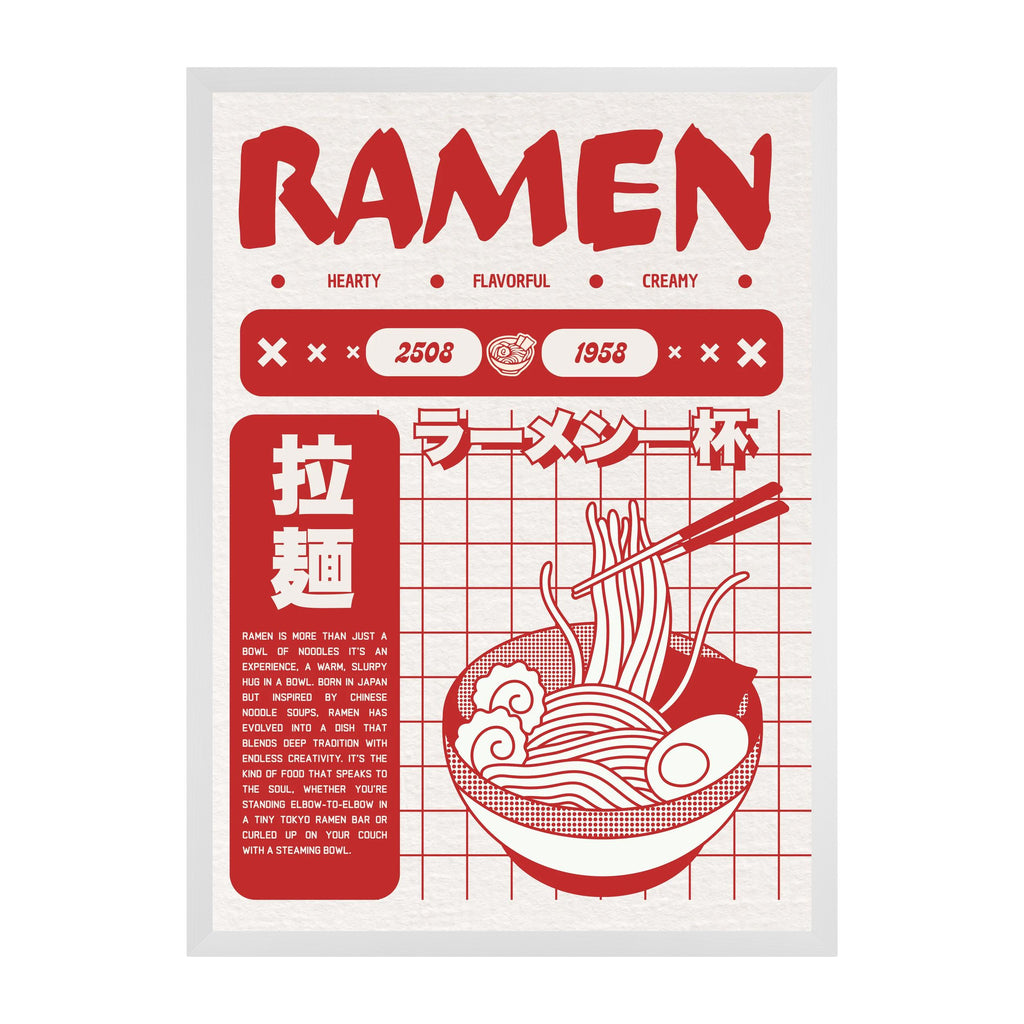 RAMEN — Graphic Japanese Poster (Red Edition)