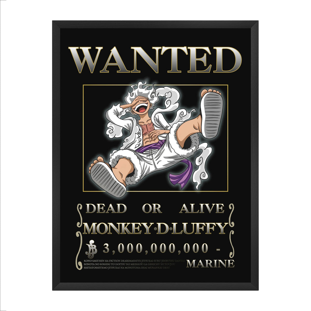 Affiche Wanted — Monkey D. Luffy (Gear 5)