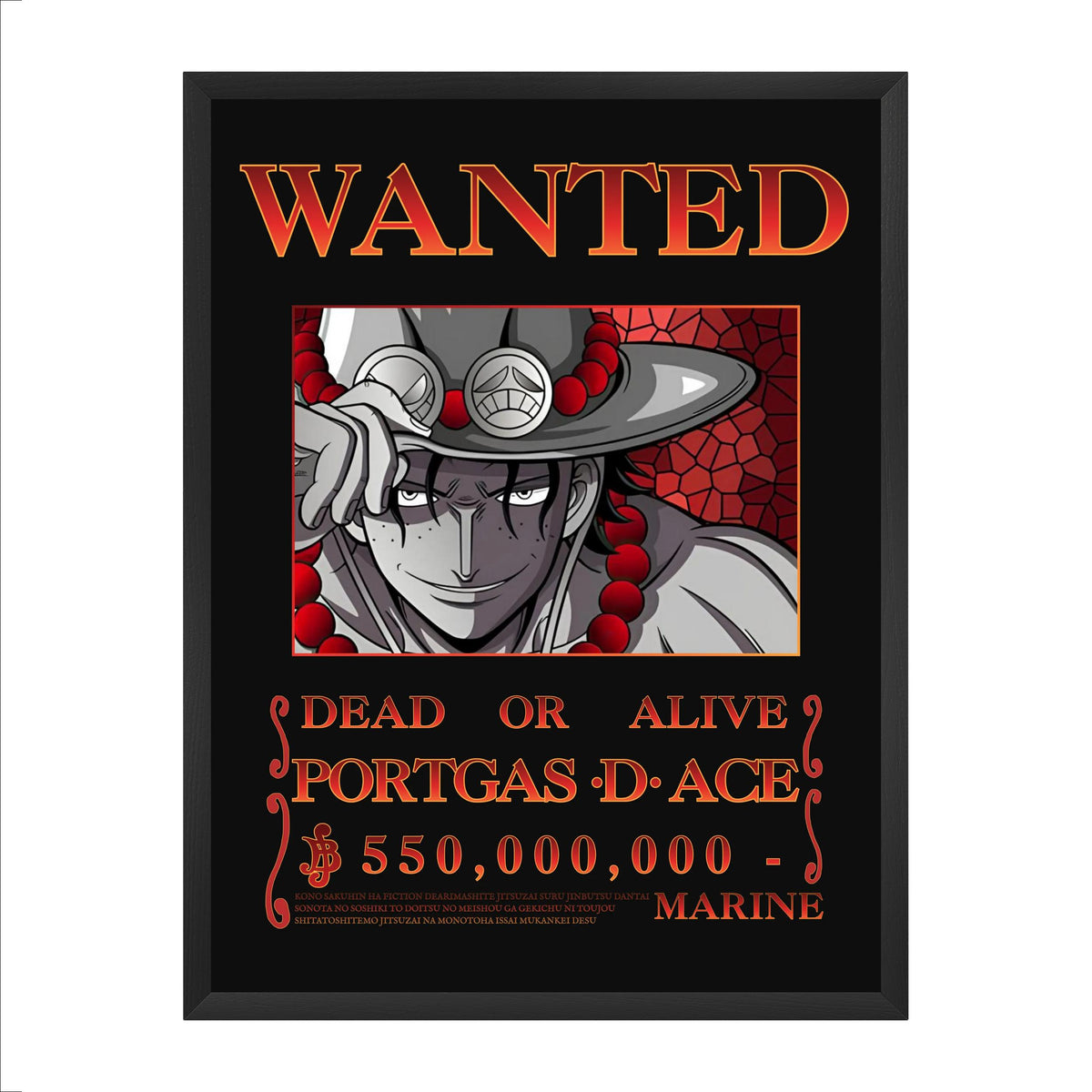 Affiche Wanted — Portgas D. Ace