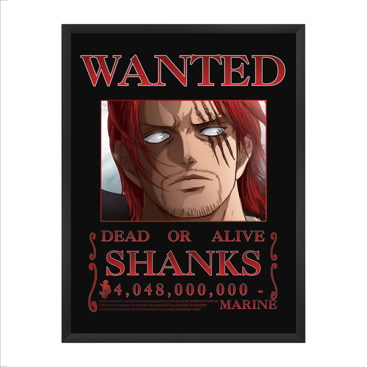 Affiche Wanted — Shanks le Roux
