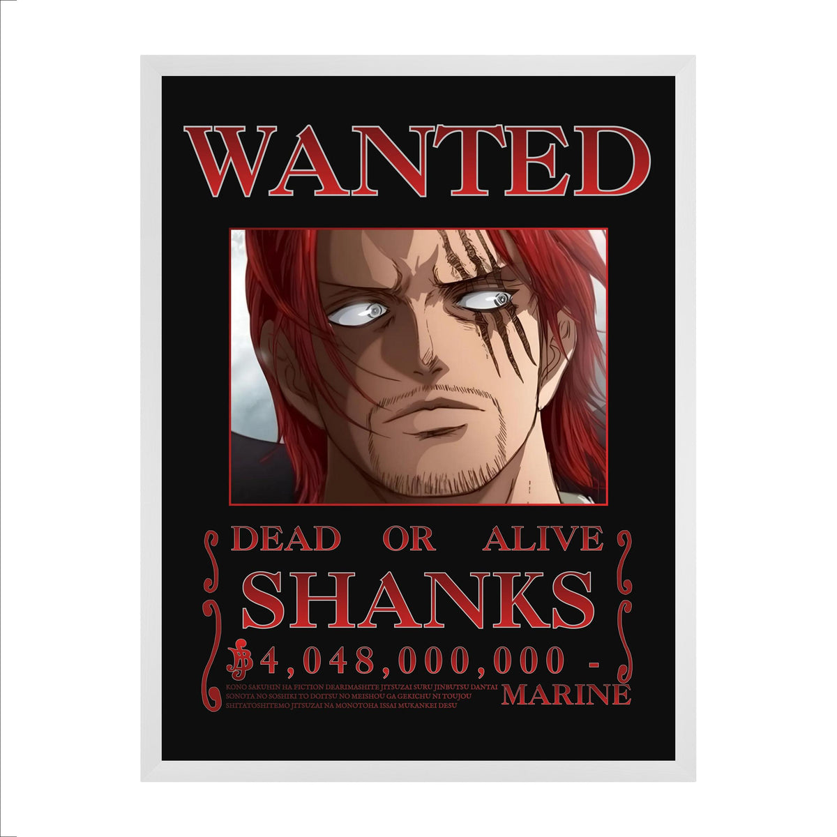 Affiche Wanted — Shanks le Roux