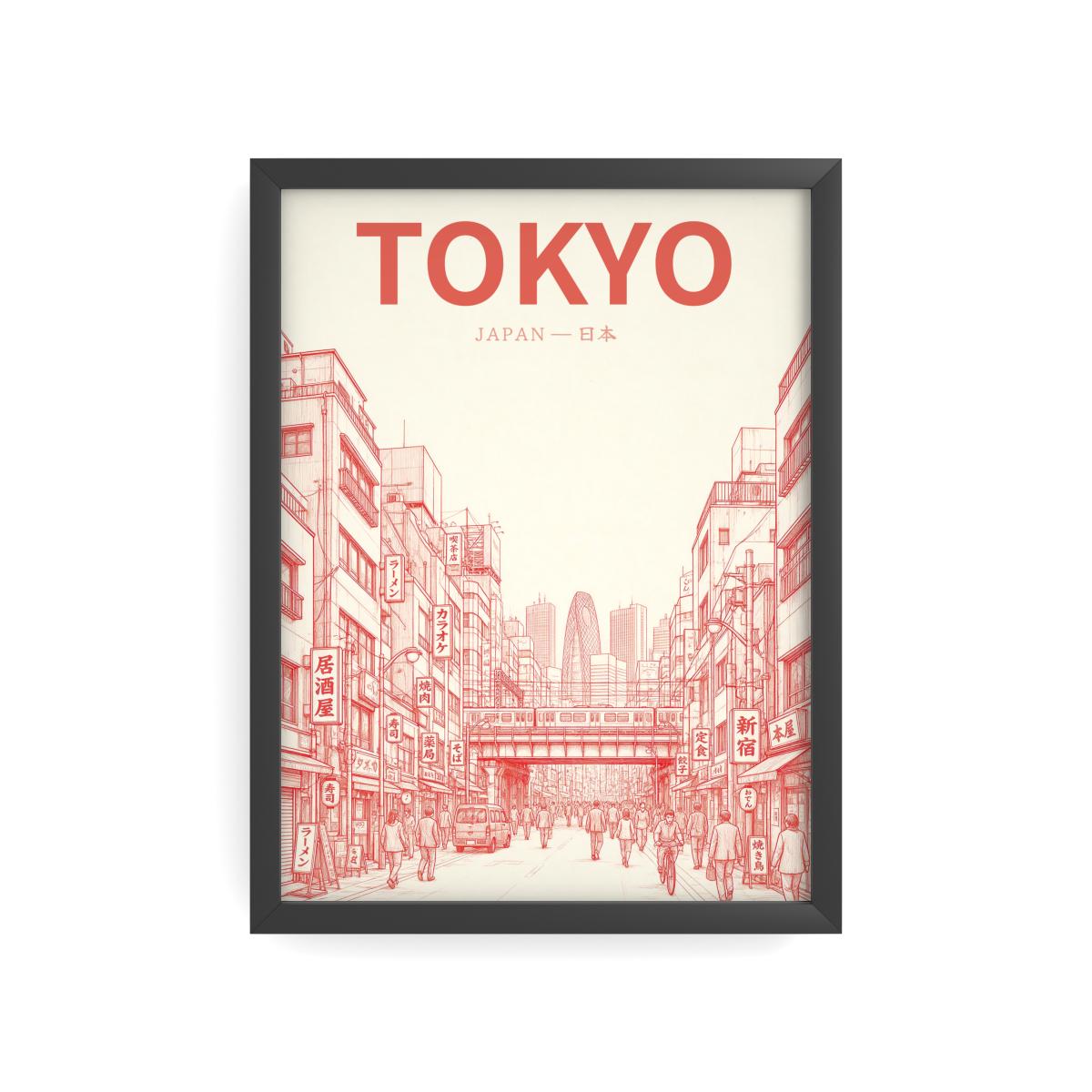 Tokyo red 50x70