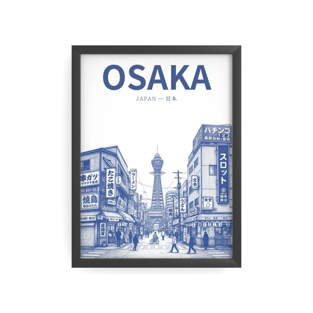 Affiche Osaka – Blue Edition