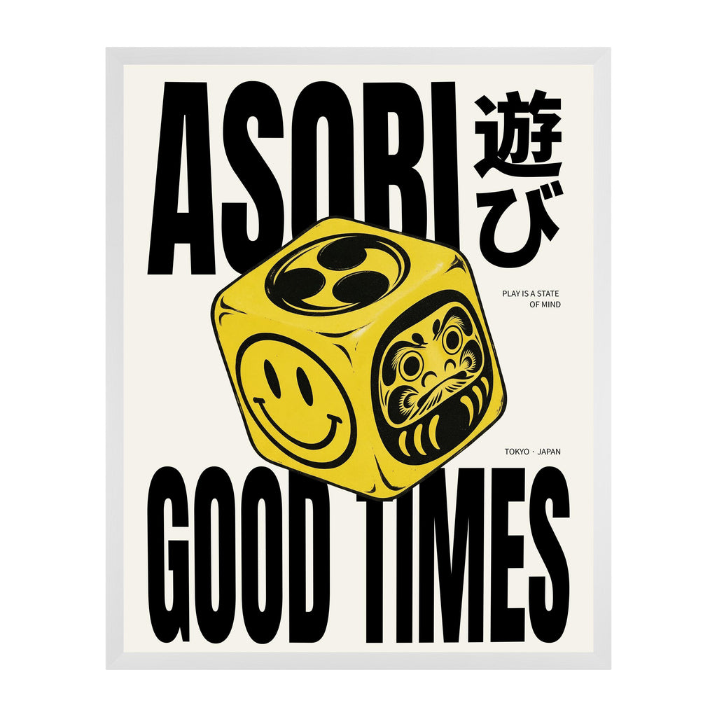 Asobi 40x50 cadre blanc