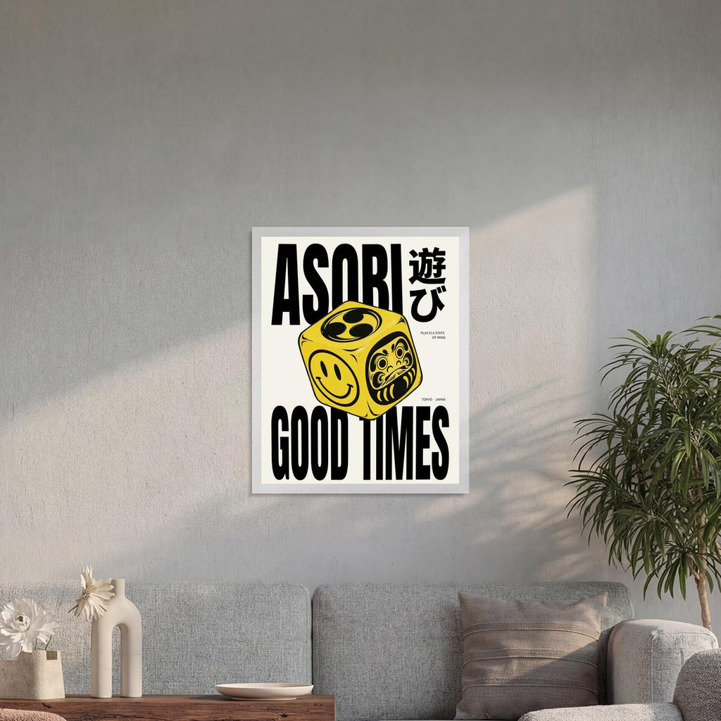 Asobi 40x50 cadre blanc