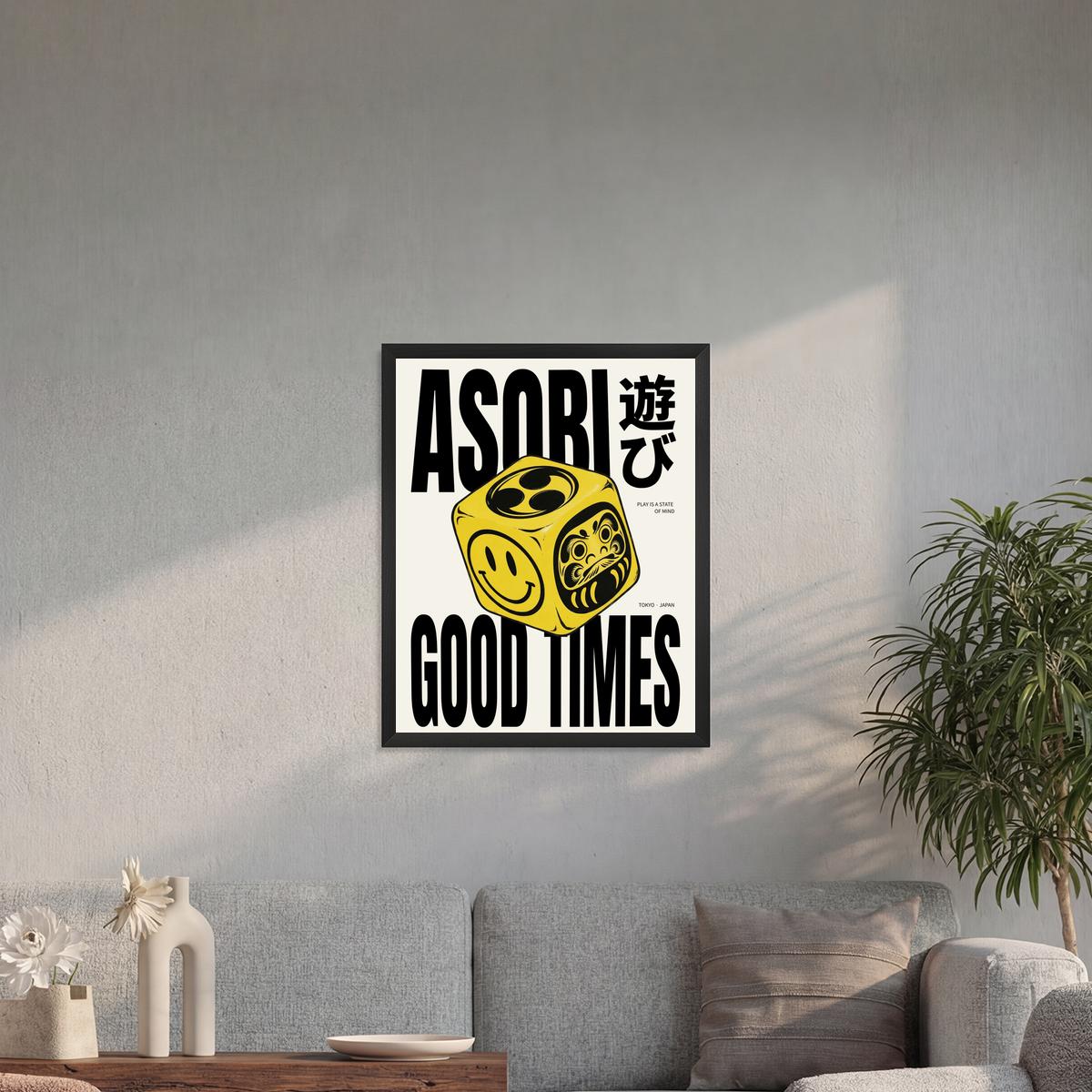 Asobi 40x50 cadre noir