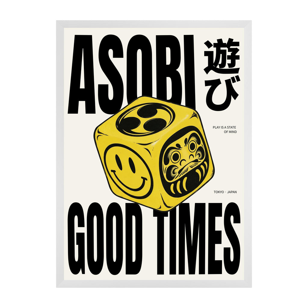 Asobi 50x70 cadre blanc