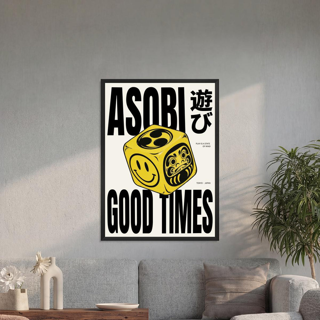 Asobi 50x70 cadre noir