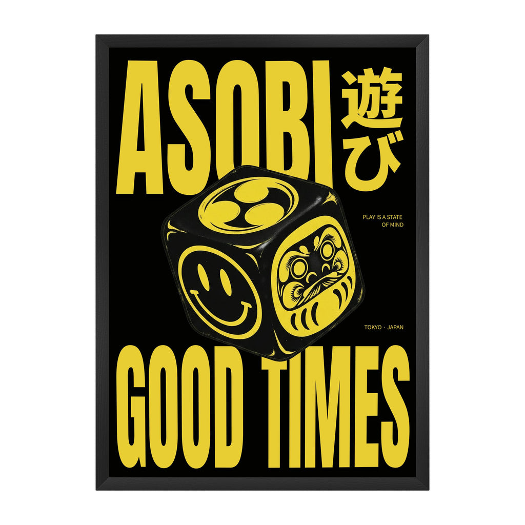 Asobi black 50x70 cadre noir