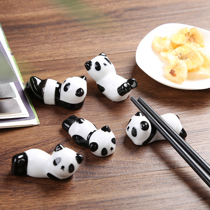 Repose-baguettes panda en porcelaine – Accessoire de table japonais mignon