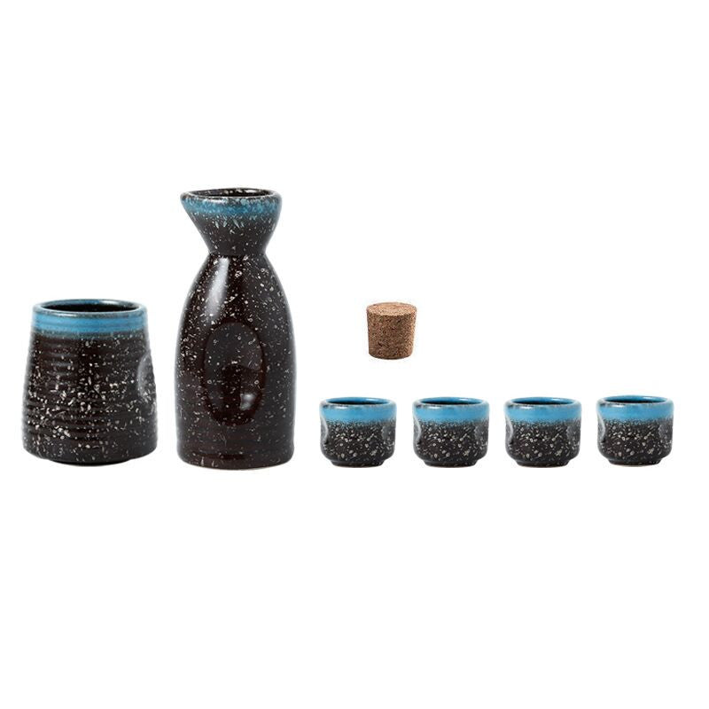 Set à saké japonais en céramique – Avec chauffe-saké ou plateau
