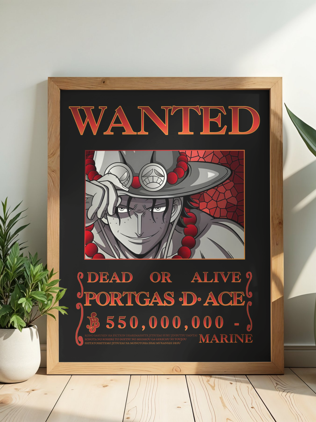 Affiche Wanted — Portgas D. Ace