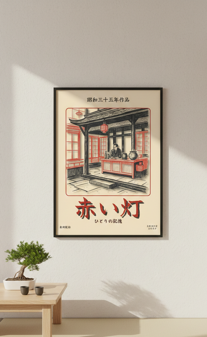 AKAI AKARI — A Shōwa Memory | Japanese Vintage Film Poster