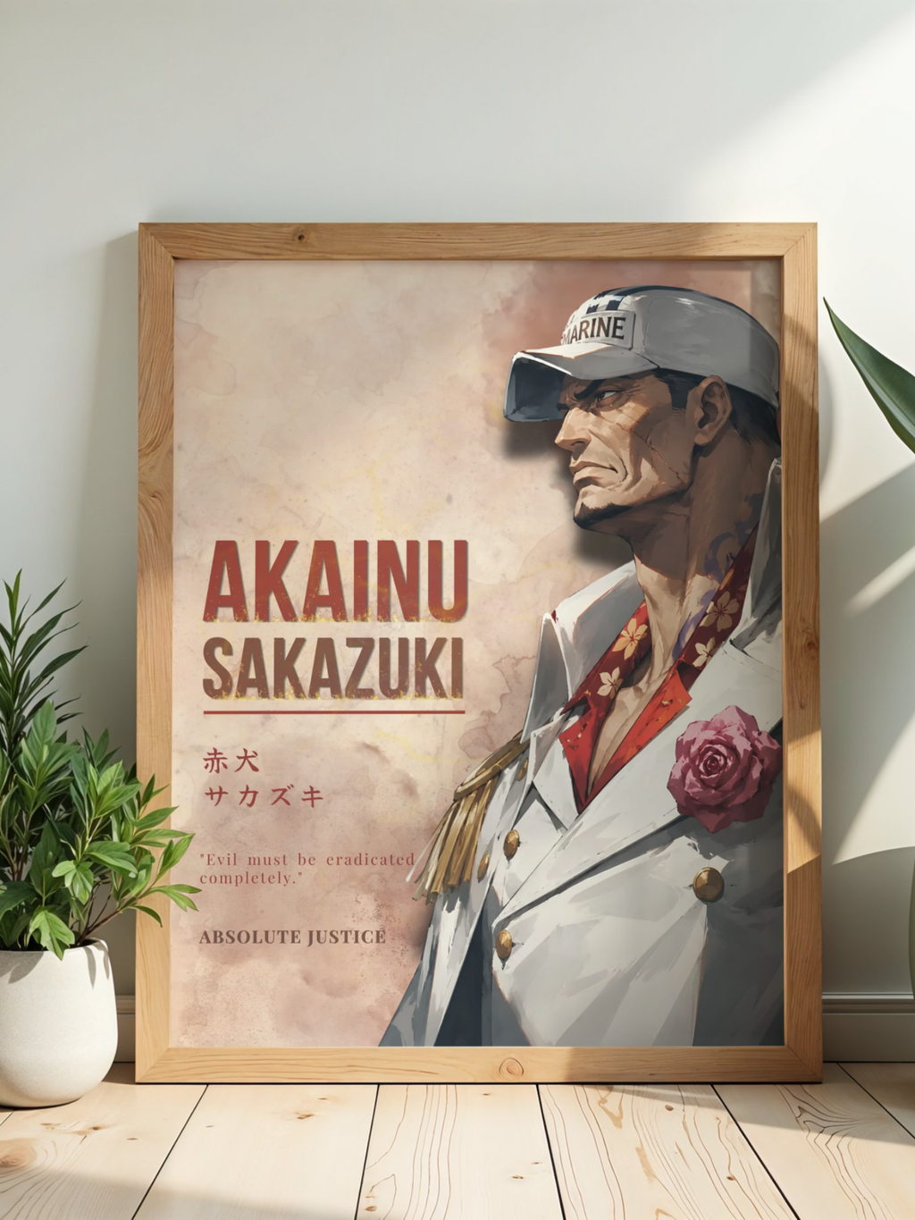 AKAINU — Absolute Justice | One Piece Poster