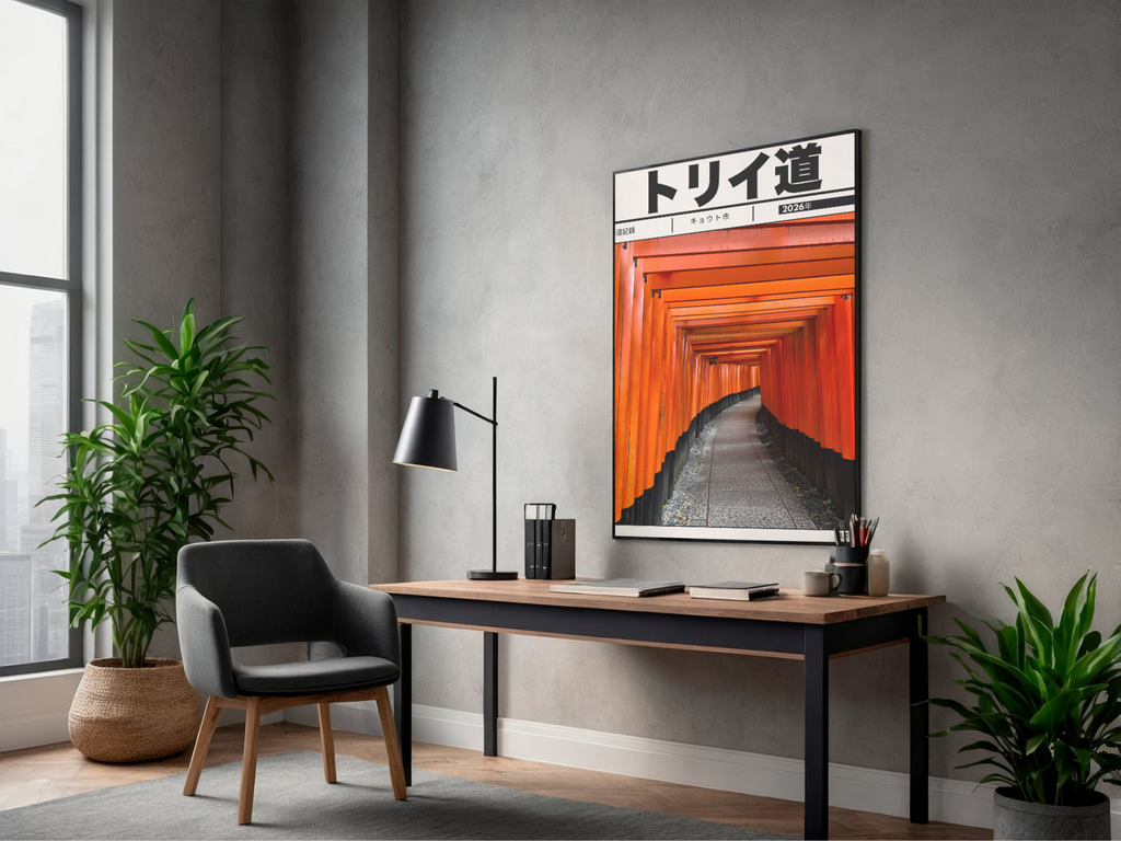 TORII PATH — Kyoto 2026 | Japanese Travel Poster 40x60 cm