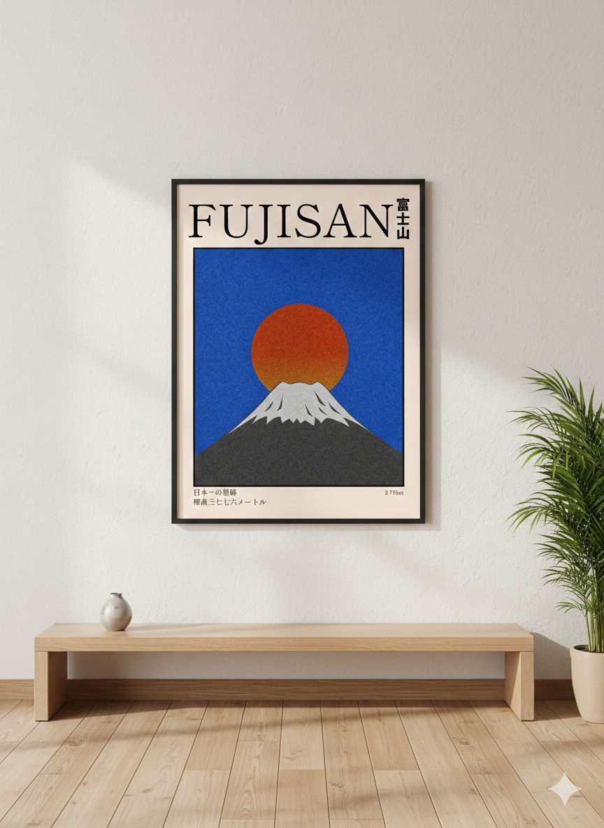 FUJISAN — Mount Fuji | Japanese Graphic Poster (40x60cm)