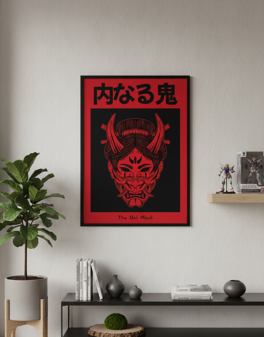ONI — The Mask | Red Edition Japanese Poster