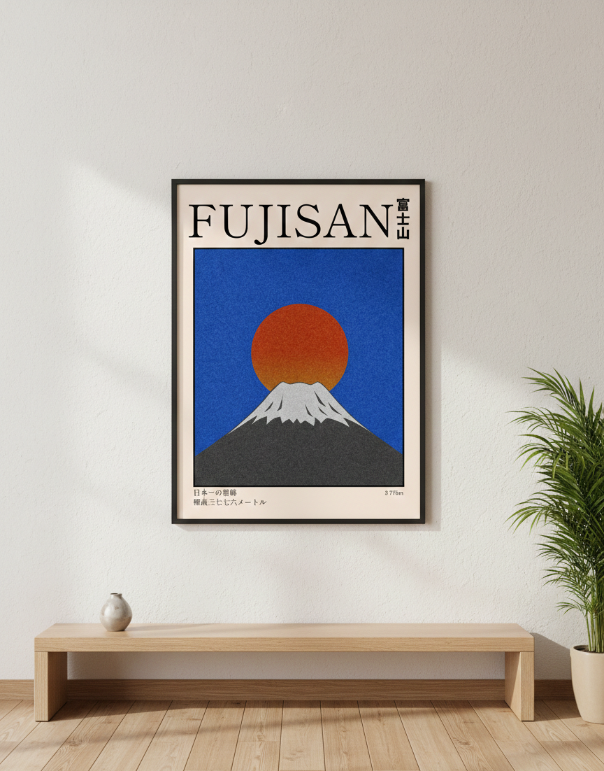FUJISAN — Mount Fuji | Japanese Graphic Poster