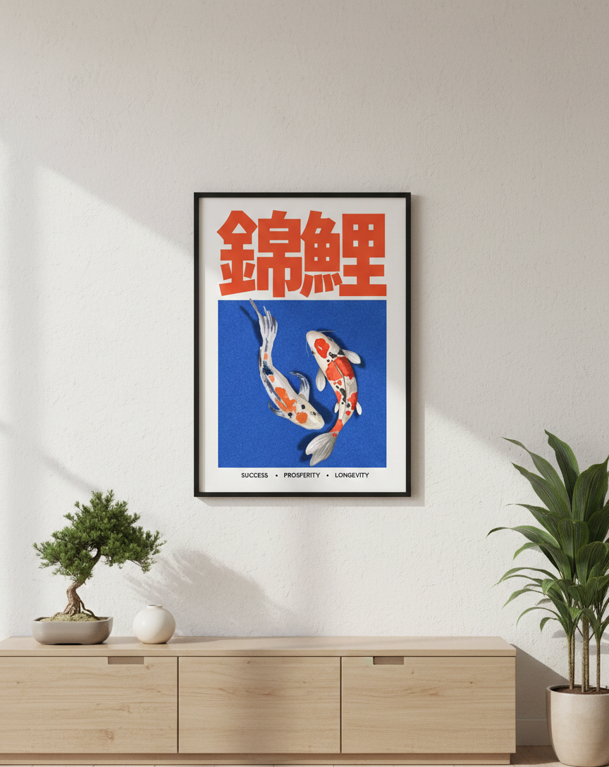 KOI — Symbols of Prosperity | Japanese Art Poster (40*60cm)