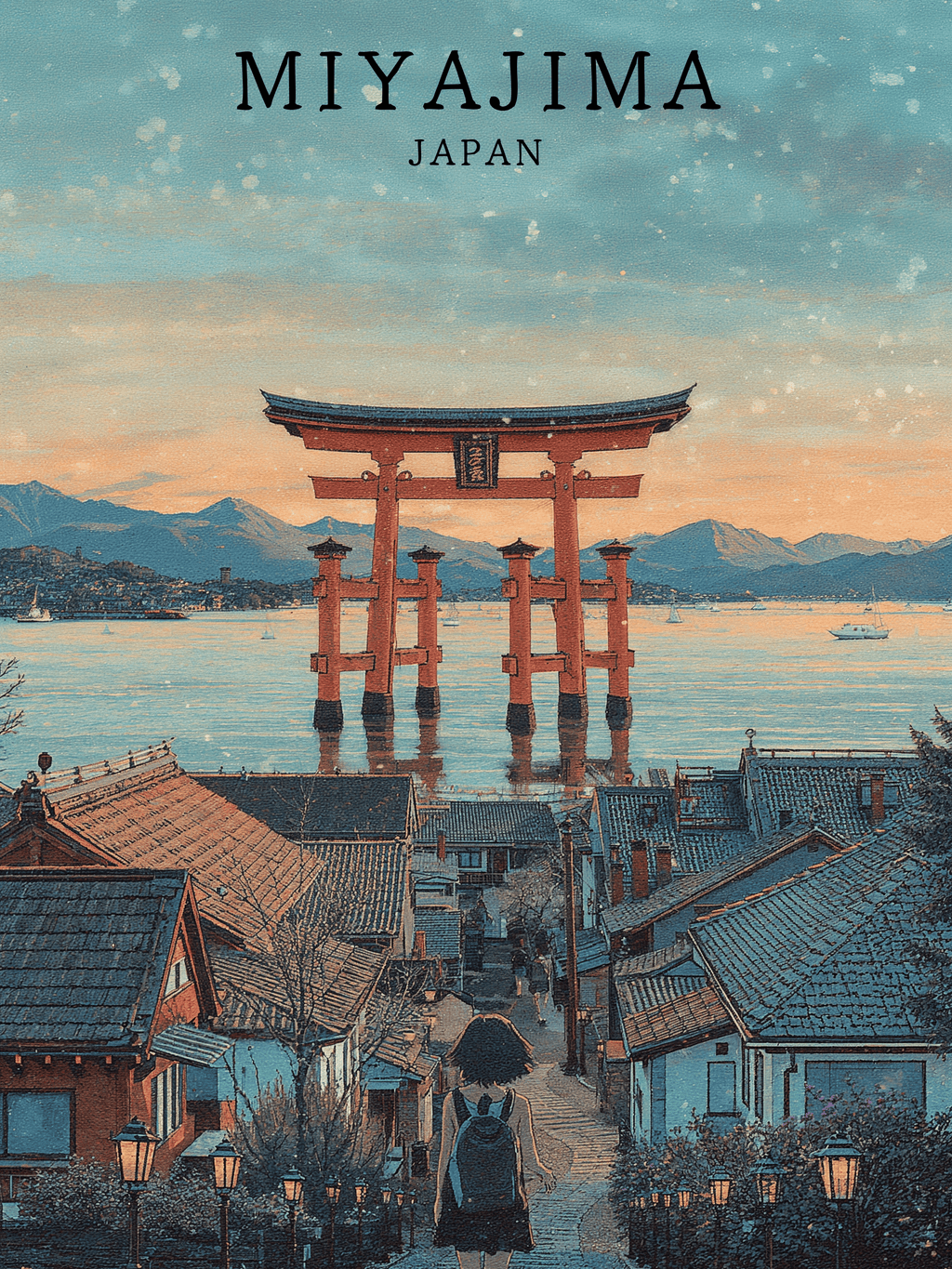 MIYAJIMA — Torii sacré du Japon