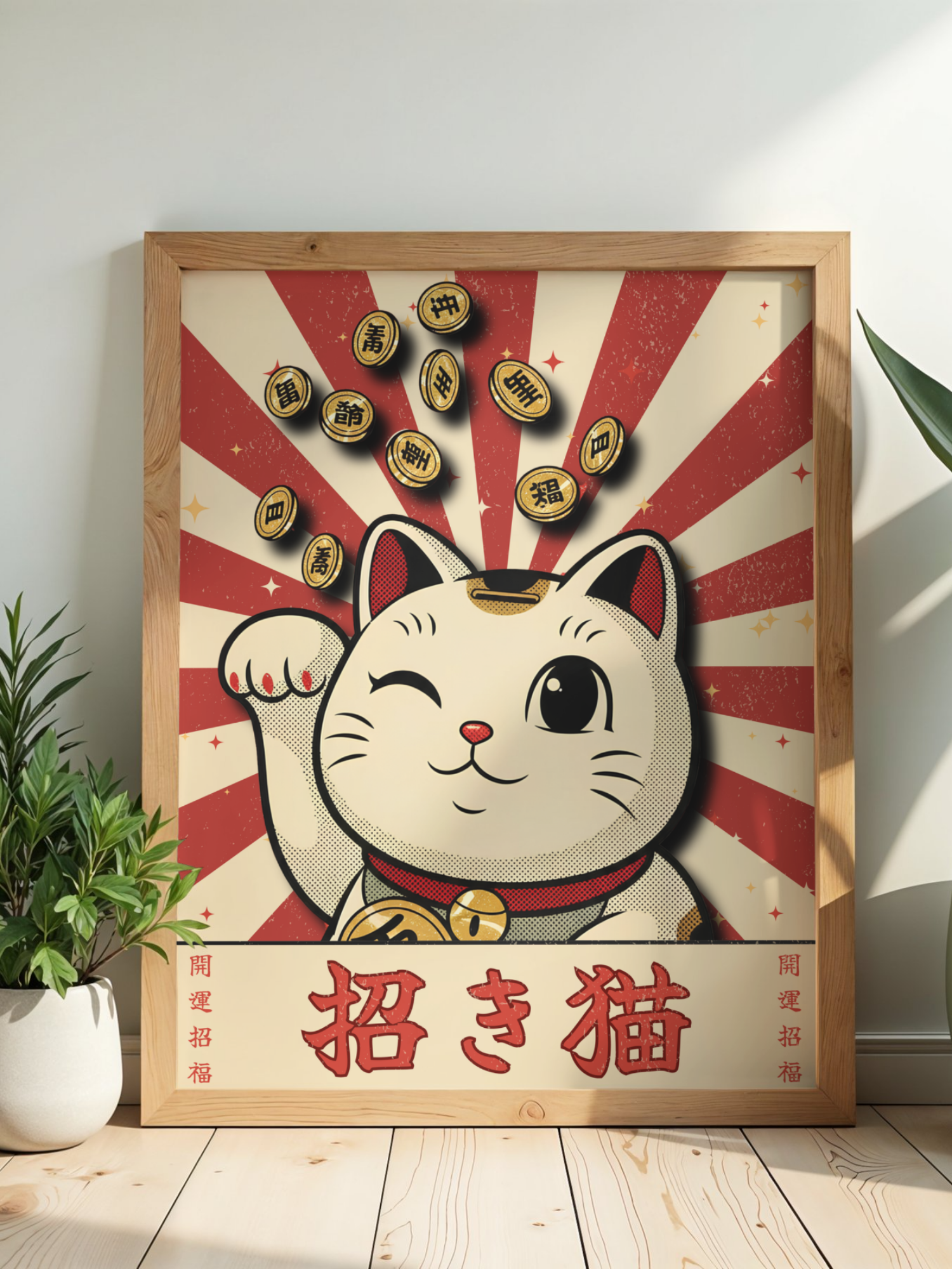 MANEKI NEKO — Lucky Cat | Japanese Retro Poster (50*70cm)