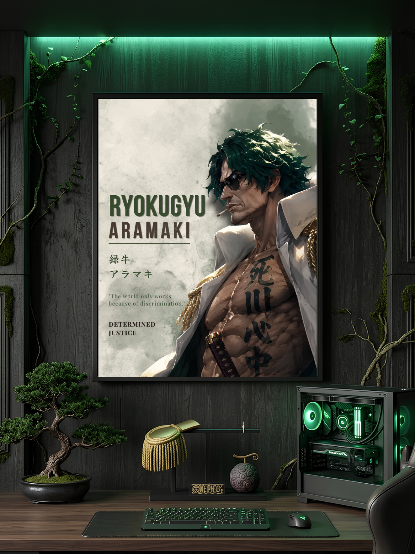 RYOKUGYU — Determined Justice | One Piece Poster