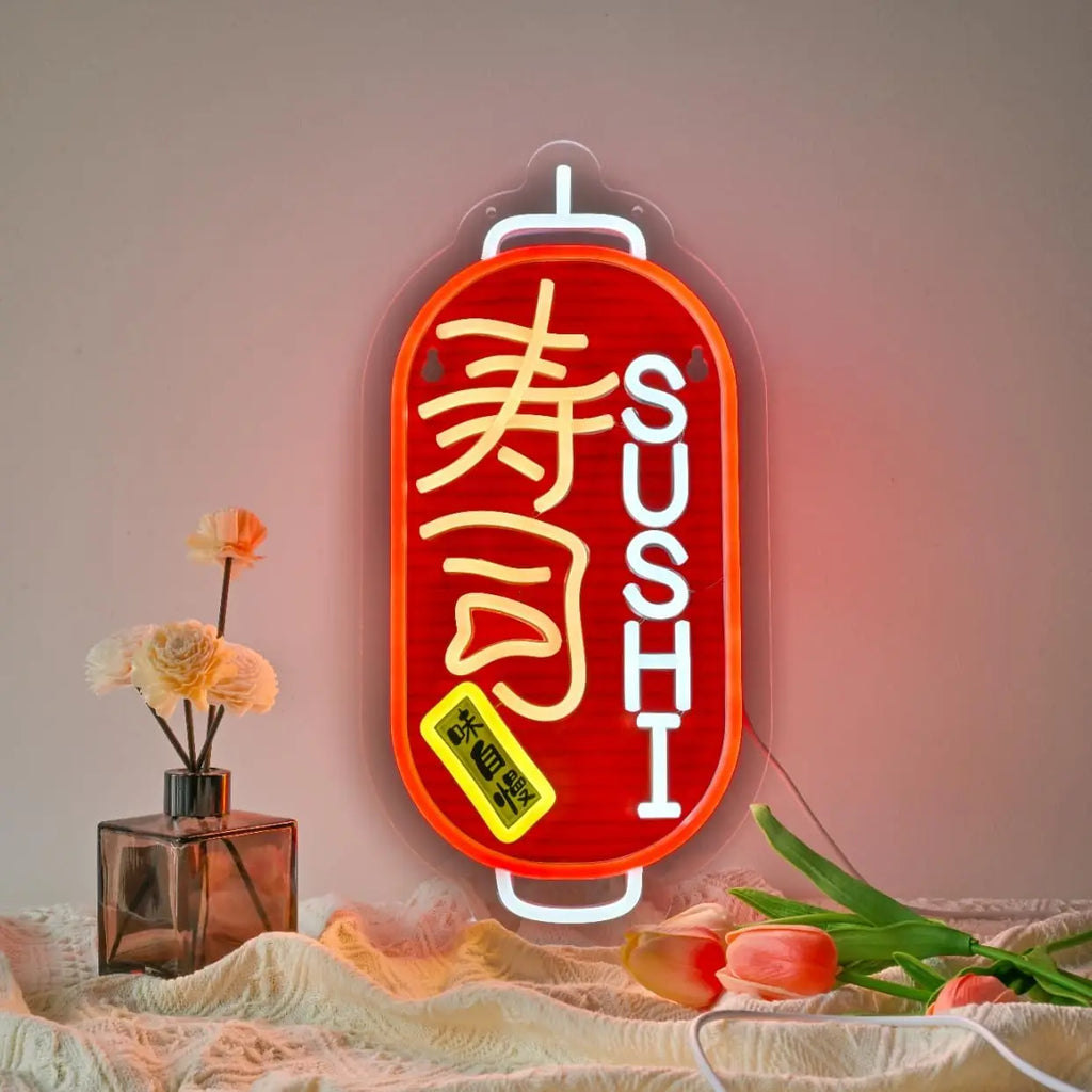 Néon Japonais - Lanterne Sushi